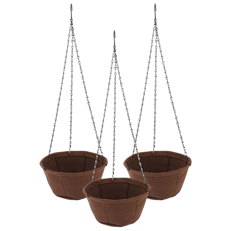 Hanging Planter Set Hanging Flower Plant Pot Basket with Rustproof Chain for Garden Porch Balcony Patio Decor 30.5cm / 12in