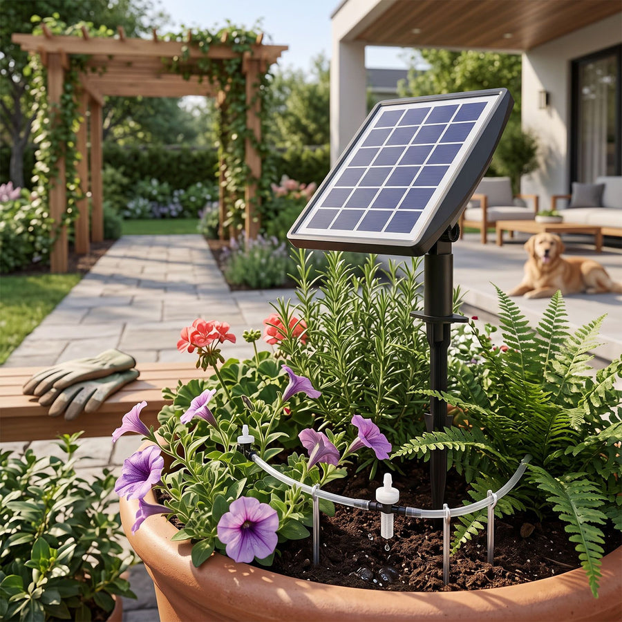 Solar Automatic Watering System Outdoor 3W Smart Irrigation Machine for Indoor and Outdoor Plants