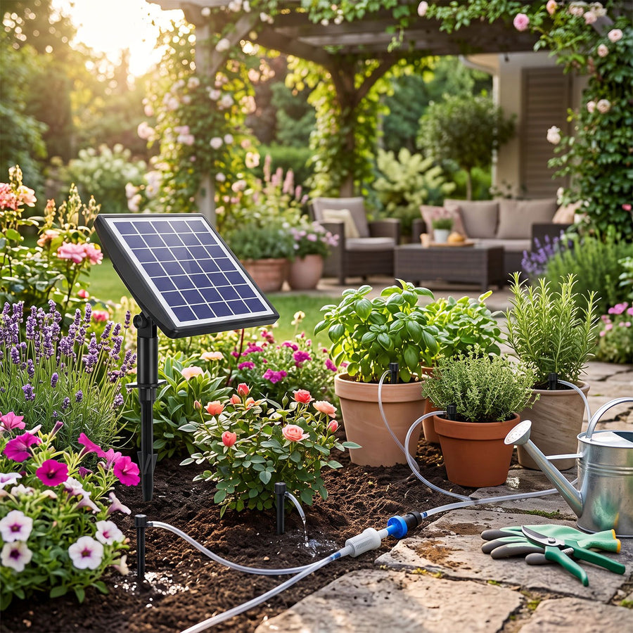 Solar Automatic Watering System Outdoor 3W Smart Irrigation Machine for Indoor and Outdoor Plants