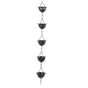 Rain Chain 3.3ft Decorative Rain Catcher Chain for Gutters Outside Rain Gutter Downspout Aluminum Alloy Black A