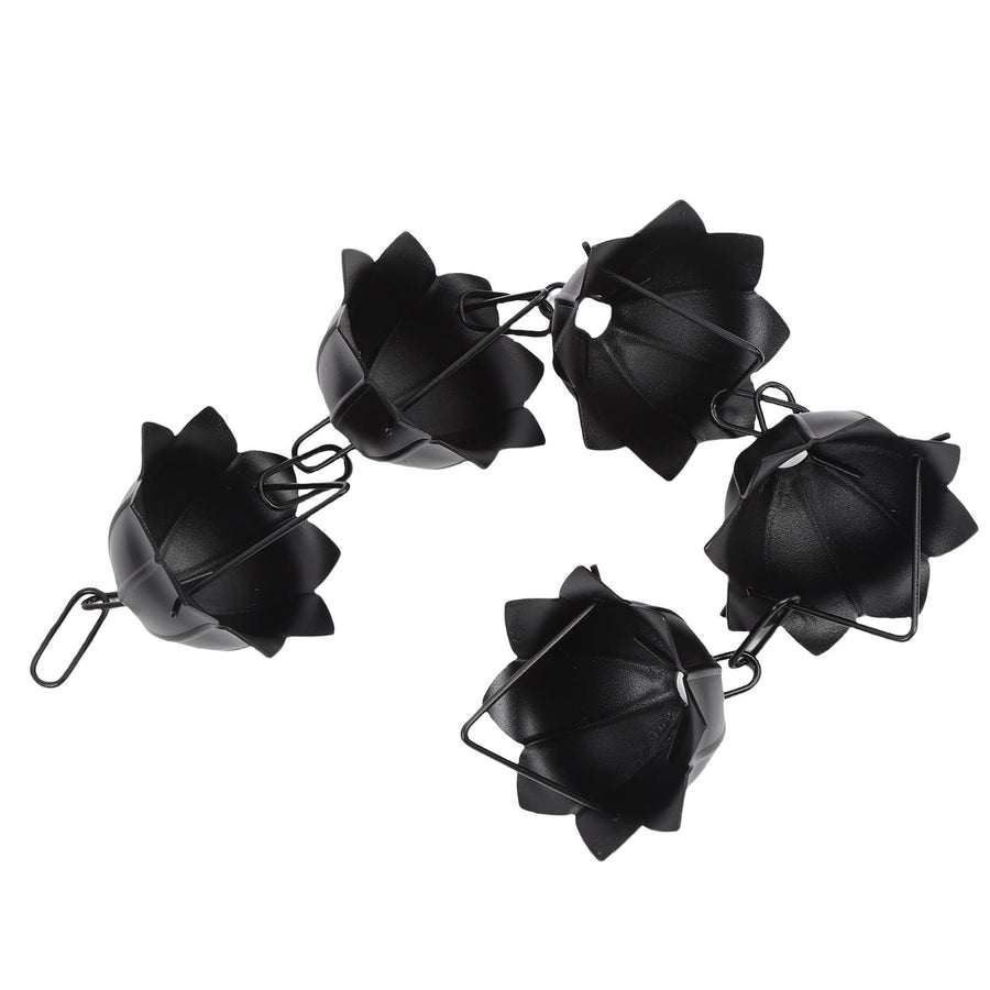Rain Chain 3.3ft Decorative Rain Catcher Chain for Gutters Outside Rain Gutter Downspout Aluminum Alloy Black A