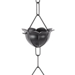 Rain Chain 3.3ft Decorative Rain Catcher Chain for Gutters Outside Rain Gutter Downspout Aluminum Alloy Black A