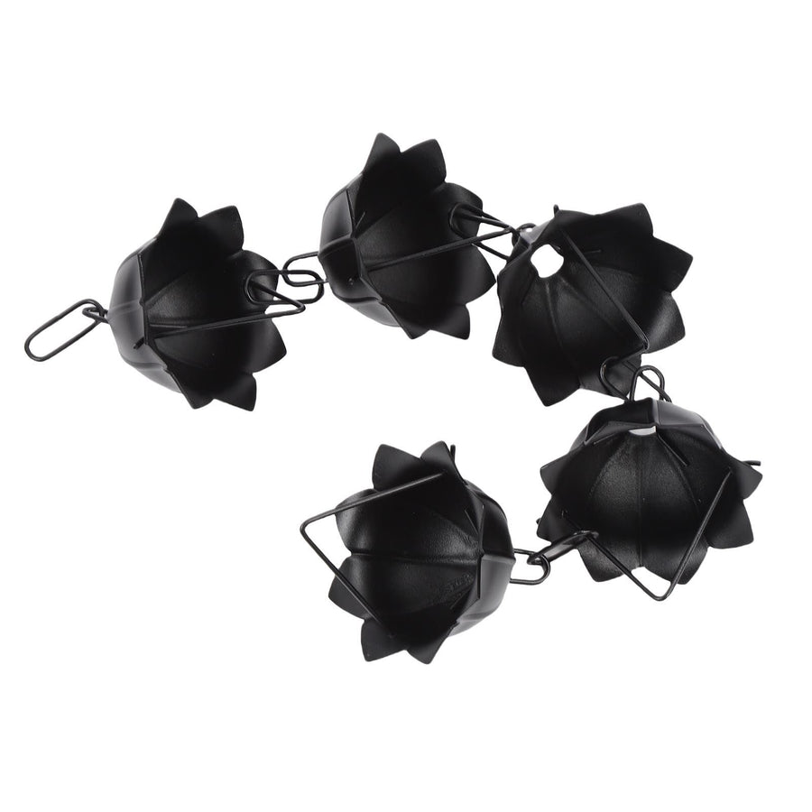 Rain Chain 3.3ft Decorative Rain Catcher Chain for Gutters Outside Rain Gutter Downspout Aluminum Alloy Black A