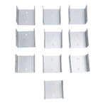 10pcs Timber Post Fasteners U Shape Galvanised Steel Anti Theft Anti Vibration Fence Panel Clamps for Concrete Wood Posts 35mm / 1.38in