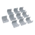 10pcs Timber Post Fasteners U Shape Galvanised Steel Anti Theft Anti Vibration Fence Panel Clamps for Concrete Wood Posts 35mm / 1.38in