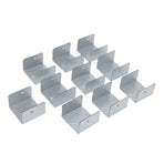 10pcs Timber Post Fasteners U Shape Galvanised Steel Anti Theft Anti Vibration Fence Panel Clamps for Concrete Wood Posts 35mm / 1.38in