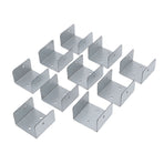10pcs Timber Post Fasteners U Shape Galvanised Steel Anti Theft Anti Vibration Fence Panel Clamps for Concrete Wood Posts 35mm / 1.38in