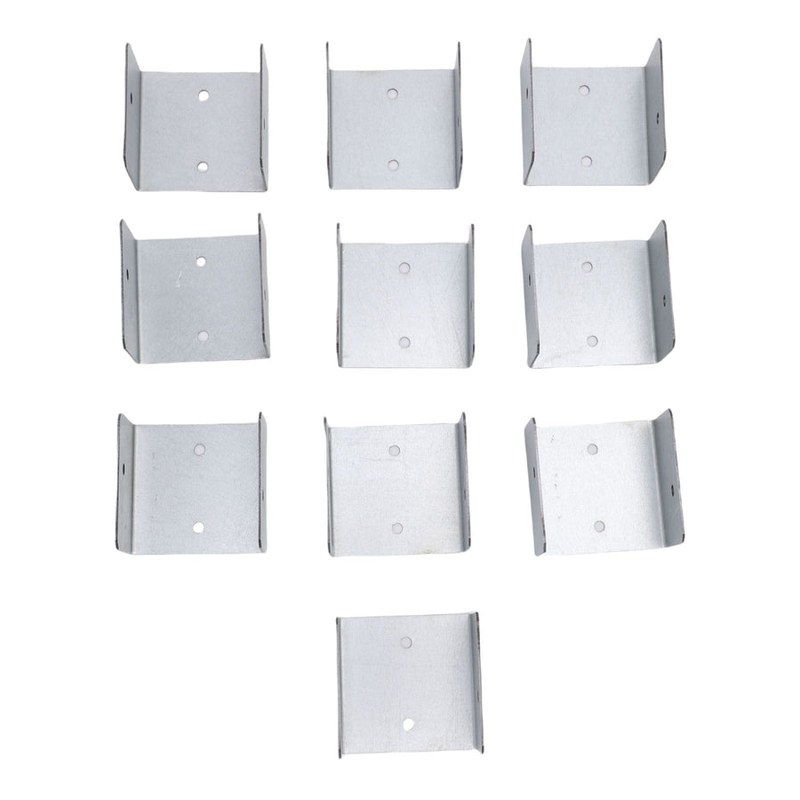 10pcs Timber Post Fasteners U Shape Galvanised Steel Anti Theft Anti Vibration Fence Panel Clamps for Concrete Wood Posts 44mm / 1.73in