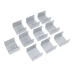 10pcs Timber Post Fasteners U Shape Galvanised Steel Anti Theft Anti Vibration Fence Panel Clamps for Concrete Wood Posts 44mm / 1.73in