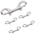 Stainless Steel Double Hook Snap Heavy Duty Clasp Snap for Ropes Chains Leashes Pets Leads Farm Gate Latches 5Pcs 90mm