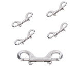 Stainless Steel Double Hook Snap Heavy Duty Clasp Snap for Ropes Chains Leashes Pets Leads Farm Gate Latches 5Pcs 90mm