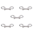 Stainless Steel Double Hook Snap Heavy Duty Clasp Snap for Ropes Chains Leashes Pets Leads Farm Gate Latches 5Pcs 100mm