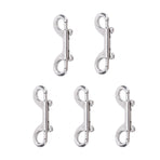Stainless Steel Double Hook Snap Heavy Duty Clasp Snap for Ropes Chains Leashes Pets Leads Farm Gate Latches 5Pcs 100mm