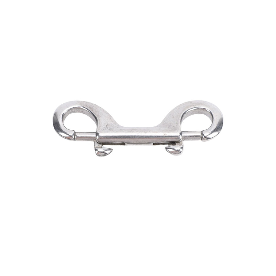 Stainless Steel Double Hook Snap Heavy Duty Clasp Snap for Ropes Chains Leashes Pets Leads Farm Gate Latches 5Pcs 100mm