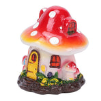 Miniature Mushroom House Resin Yard Decoration Mushroom Fairy House Statue for Outdoor
