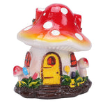 Miniature Mushroom House Resin Yard Decoration Mushroom Fairy House Statue for Outdoor