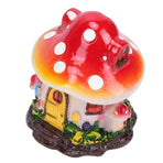 Miniature Mushroom House Resin Yard Decoration Mushroom Fairy House Statue for Outdoor