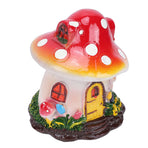 Miniature Mushroom House Resin Yard Decoration Mushroom Fairy House Statue for Outdoor