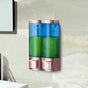 Wall Mounted Soap Dispenser Box Manual Gold Transparent Blue Double Head ABS for Hotel Bathroom