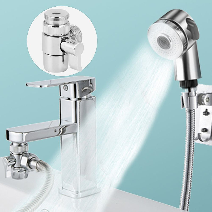 Home Bathroom Hand Shower Sprayer Hair Washing Kit Faucet Converter Adapter Set AccessoriesFaucet Converter