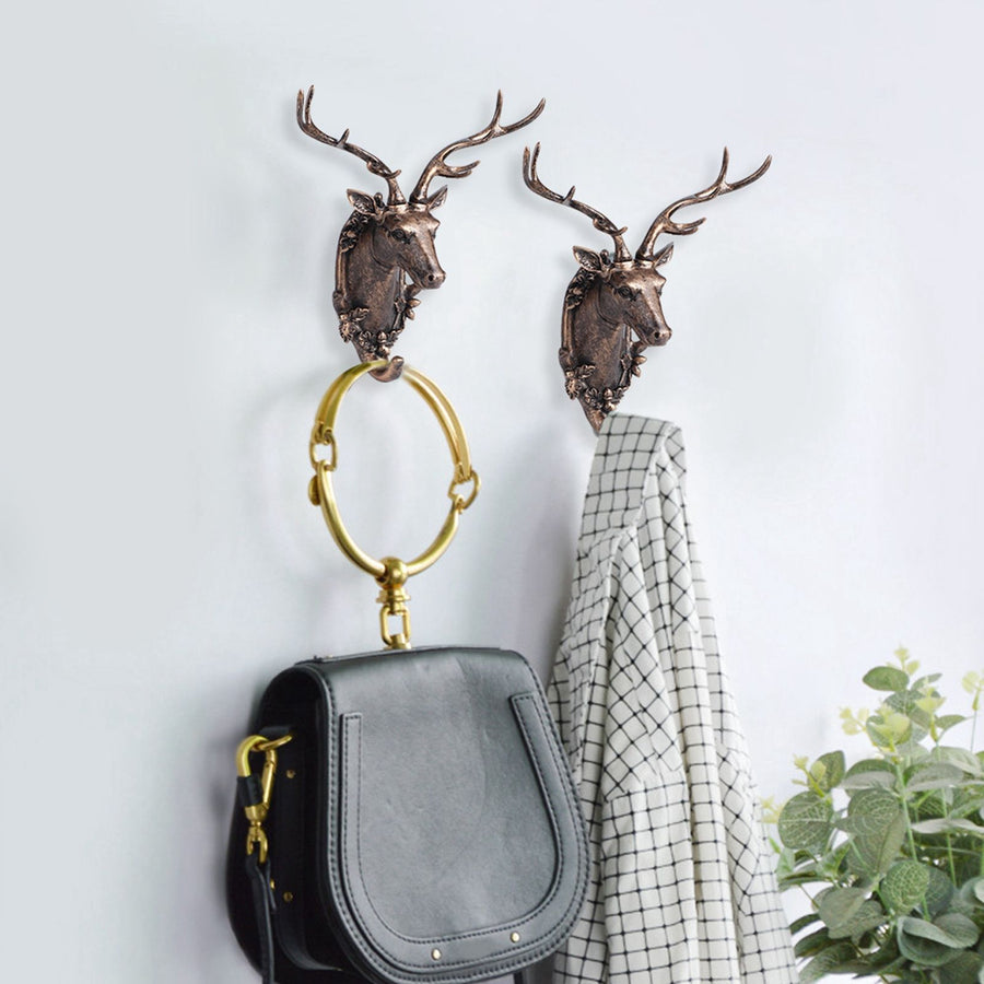 Resin Animal Shape Bathroom Wall Towel Hanging Hook Coat Hat Keys HangerAntique Gold
