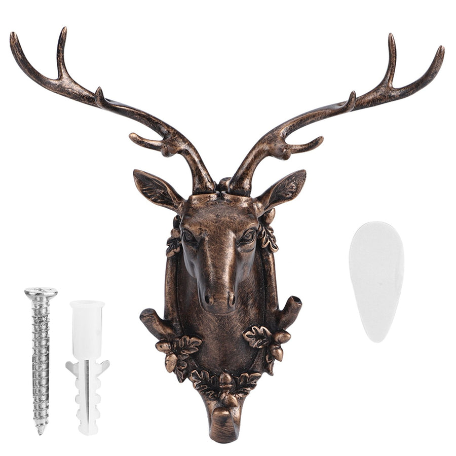 Resin Animal Shape Bathroom Wall Towel Hanging Hook Coat Hat Keys HangerAntique Gold