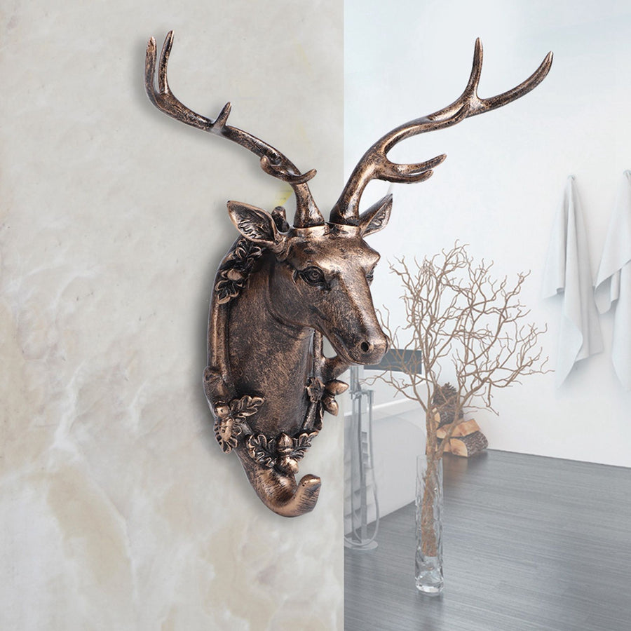 Resin Animal Shape Bathroom Wall Towel Hanging Hook Coat Hat Keys HangerAntique Gold