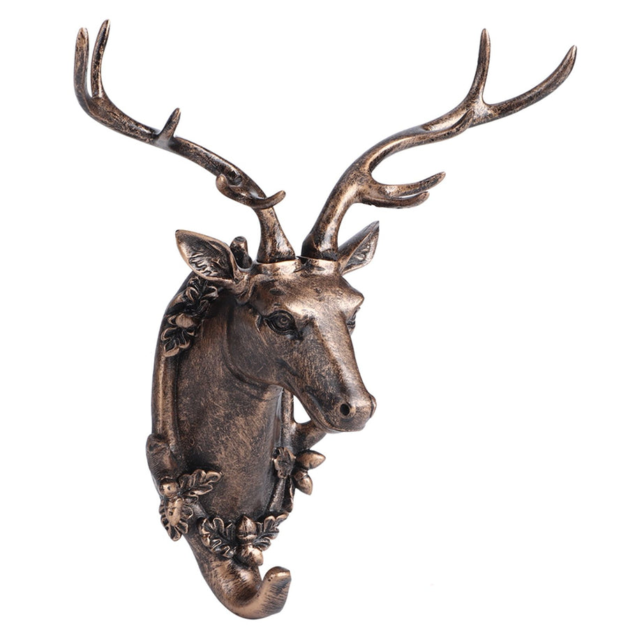 Resin Animal Shape Bathroom Wall Towel Hanging Hook Coat Hat Keys HangerAntique Gold