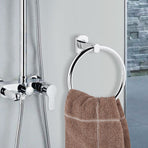 Stainless Steel Towel Ring Holder Round Wall Mounted Towel Rack Bathroom Accessories