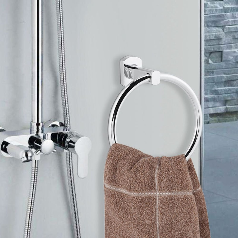 Stainless Steel Towel Ring Holder Round Wall Mounted Towel Rack Bathroom Accessories
