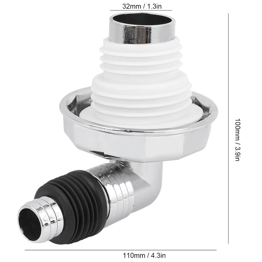 Washing Machine Floor Drain Joint PVC Chromeplate Sealing Floor Drain ConnectorFloor Drain Cover Joint
