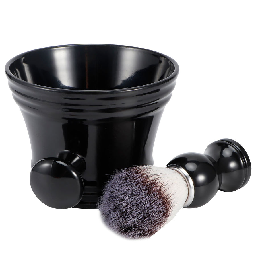 Shaving Soap Bowl Beard Care Soft Barber Cleaning Brush Nylon Mostache Shaving Tool Set