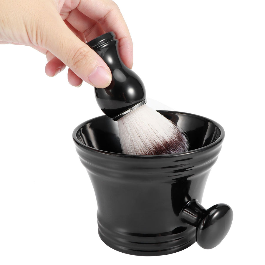 Shaving Soap Bowl Beard Care Soft Barber Cleaning Brush Nylon Mostache Shaving Tool Set