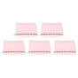 5Pcs Hair Drying Hat Cap Turban Absorbent Towel Wrap Bathing Supplies for Home TravelingPink