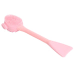 Handheld Silicone Face Cleaning Brush Mask DIY Mixing Stick Makeup Cleansing Brush(Pink Double Head FishtailShape )