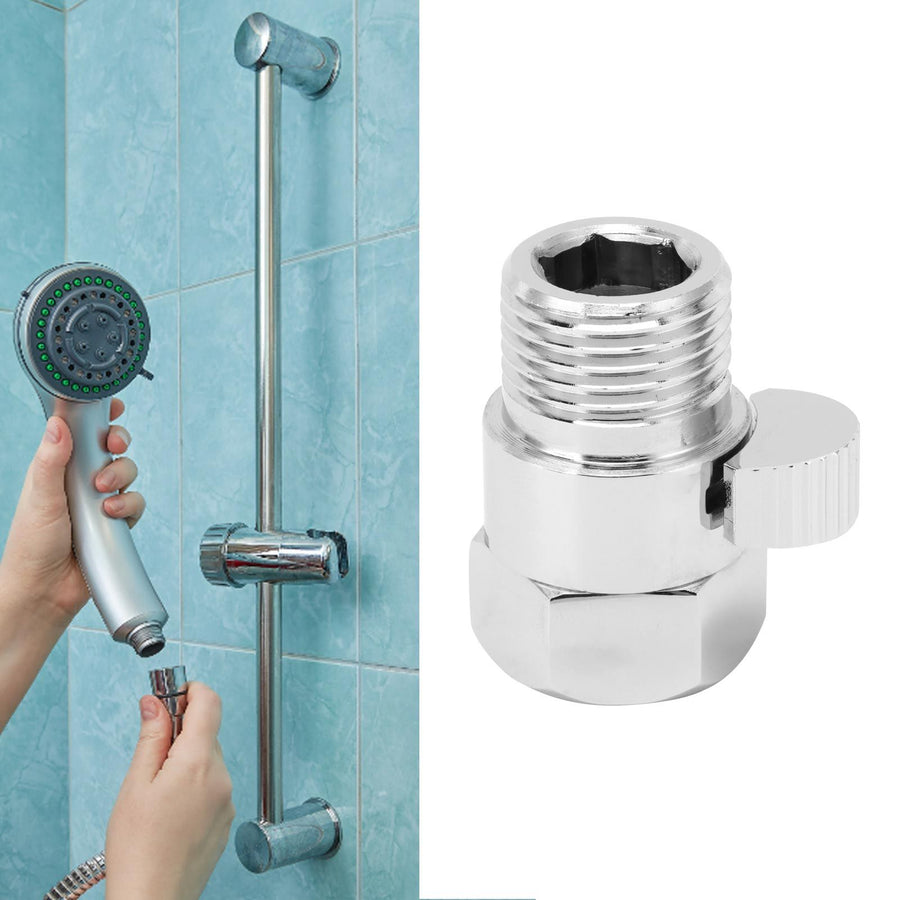 G1/2 Shower Stop Valve Water Flow Control Shut Off Valve with Lever Handle for Home
