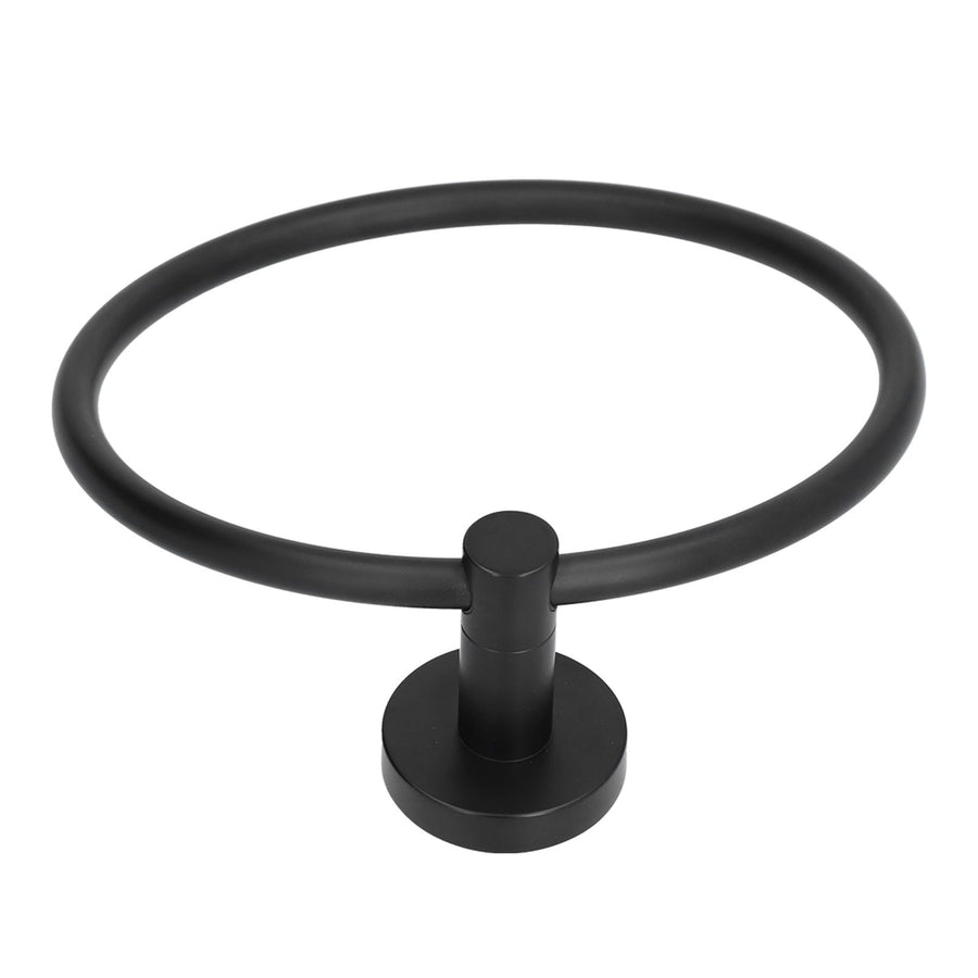 Towel Ring 304 Stainless Steel Wall Mount Matte Black Towel Holder Rack for Bathroom