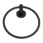 Towel Ring 304 Stainless Steel Wall Mount Matte Black Towel Holder Rack for Bathroom