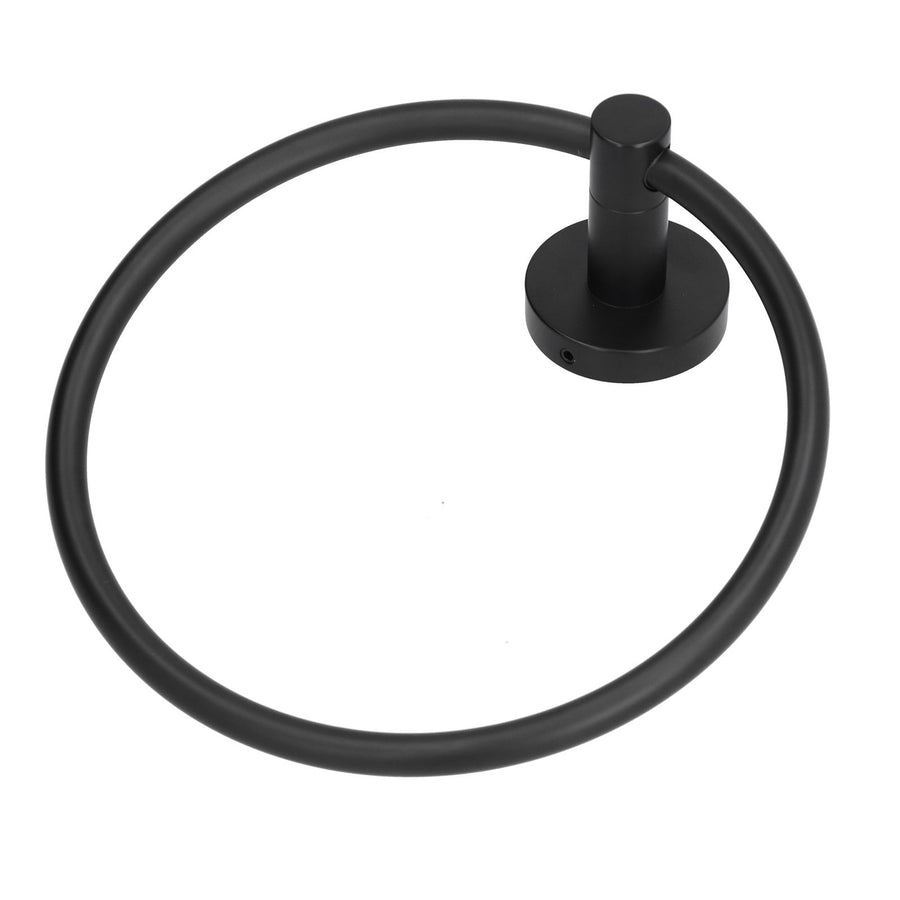 Towel Ring 304 Stainless Steel Wall Mount Matte Black Towel Holder Rack for Bathroom