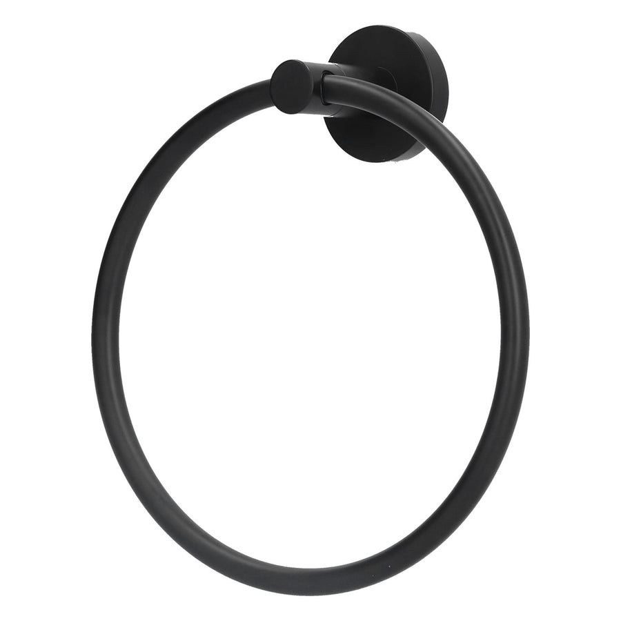 Towel Ring 304 Stainless Steel Wall Mount Matte Black Towel Holder Rack for Bathroom
