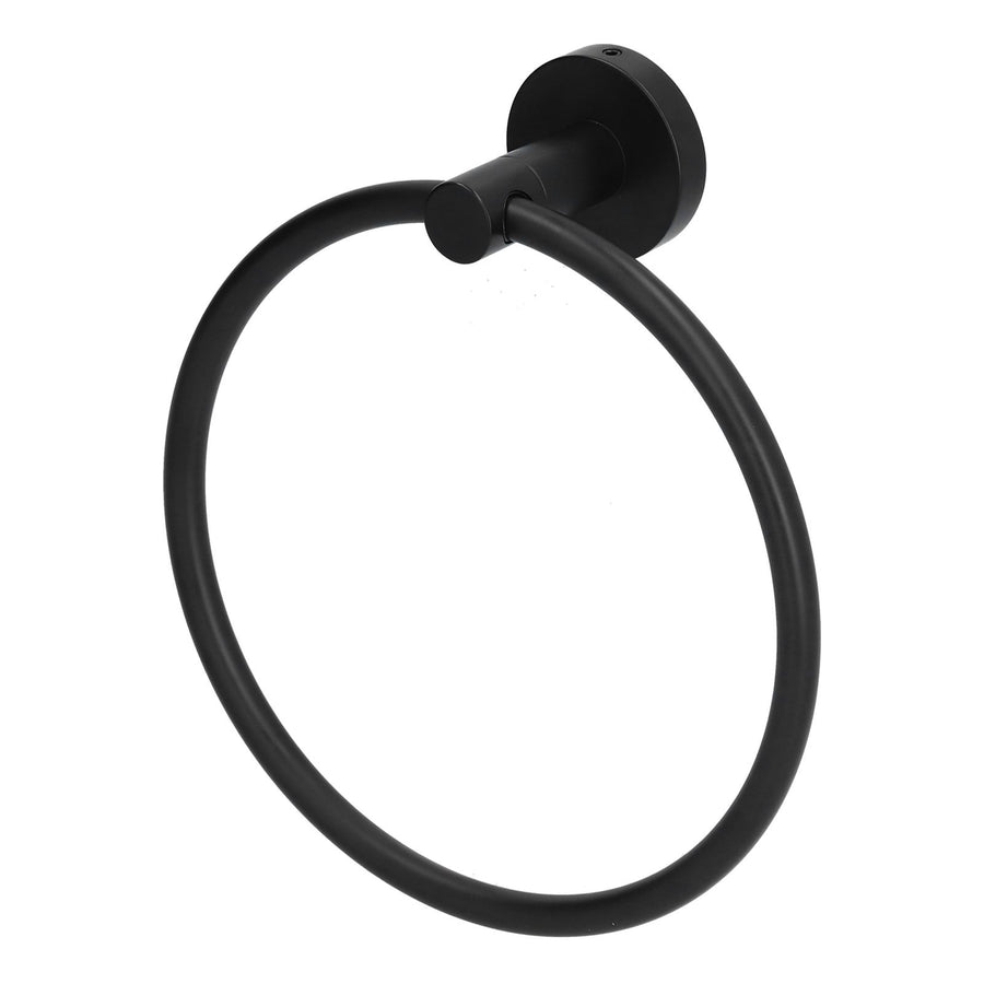 Towel Ring 304 Stainless Steel Wall Mount Matte Black Towel Holder Rack for Bathroom