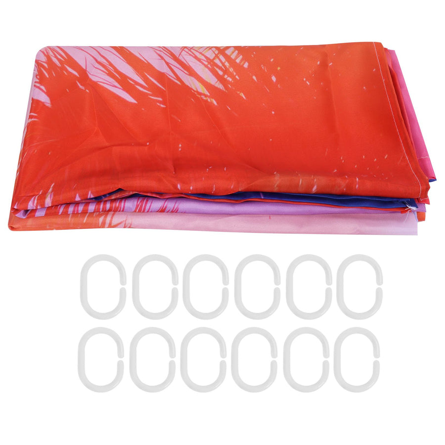 Shower Curtain Waterproof Thick Polyester PunchFree Curtain with Hook for Bathroom(180x180cm )