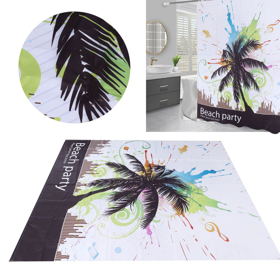 Partition Bathroom Curtain Waterproof Polyester Fiber Shower Curtain Bathroom Accessory180x200cm
