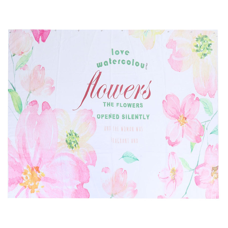 Summer Floral Pattern Shower Curtain with Hook Bathroom Curtain for Home Bathtubs150x180cm