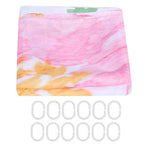 Summer Floral Pattern Shower Curtain with Hook Bathroom Curtain for Home Bathtubs150x180cm