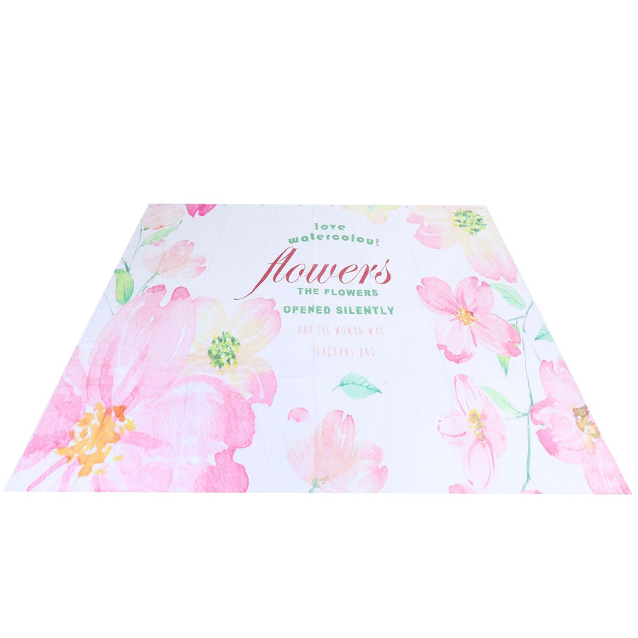Summer Floral Pattern Shower Curtain with Hook Bathroom Curtain for Home Bathtubs150x180cm