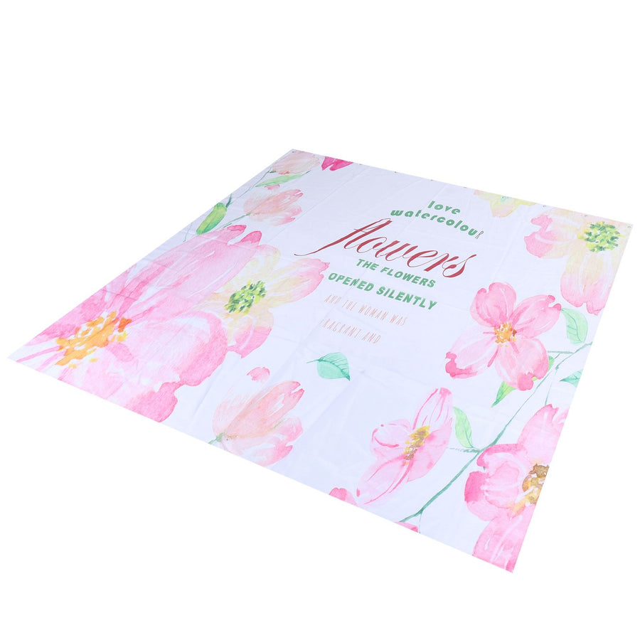 Summer Floral Pattern Shower Curtain with Hook Bathroom Curtain for Home Bathtubs150x180cm