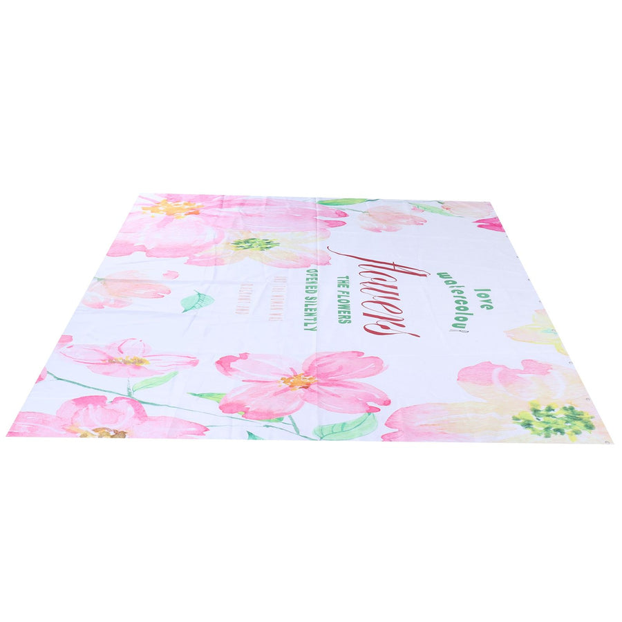 Summer Floral Pattern Shower Curtain with Hook Bathroom Curtain for Home Bathtubs150x180cm