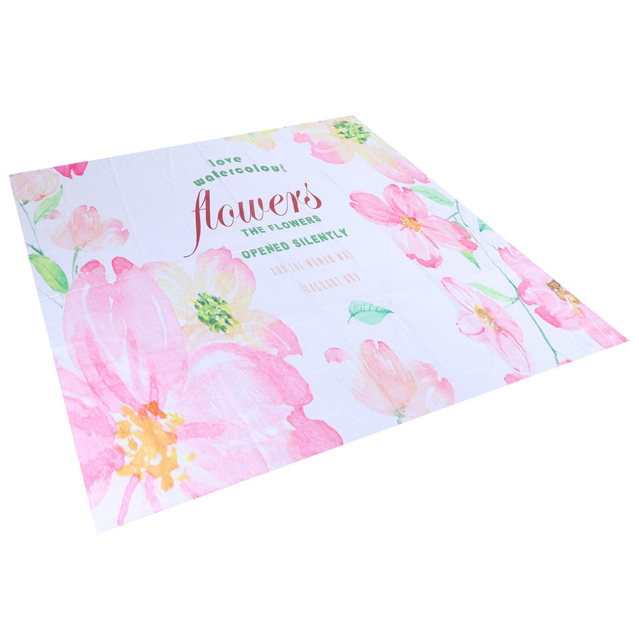 Summer Floral Pattern Shower Curtain with Hook Bathroom Curtain for Home Bathtubs180x180cm
