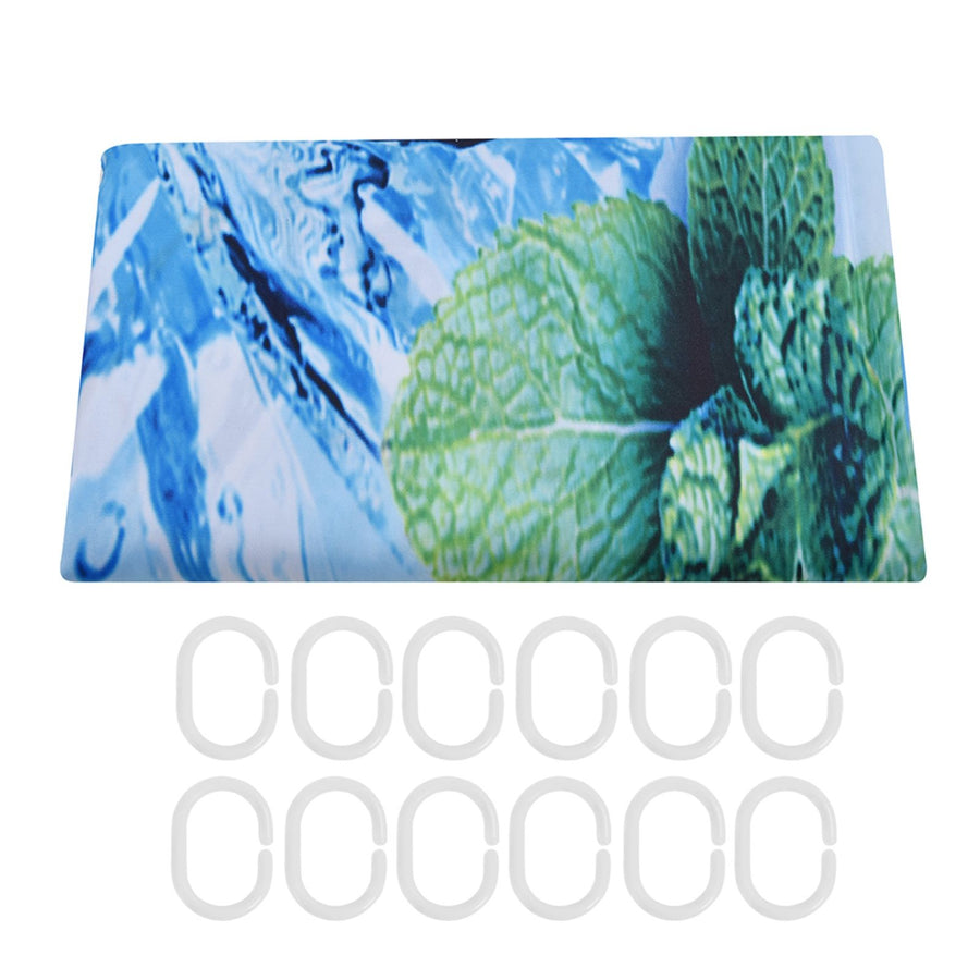 Bathroom Curtain with Hook Waterproof Elastic Hanging Shower Curtain for Home Bathtub150x180cm
